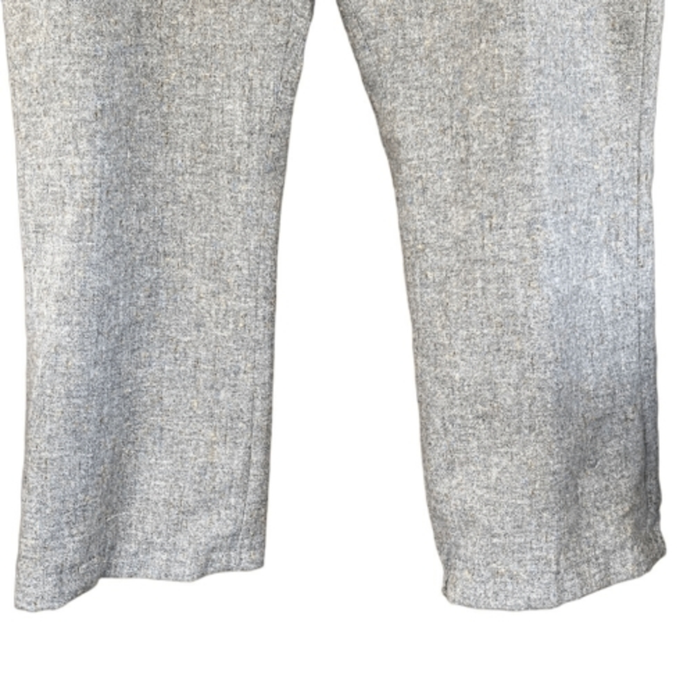 Anne Klein Wool Blend Gray Flecked Lined‎ Cropped Hemmed Trouser Pants — SZ 10P - Picture 8 of 11